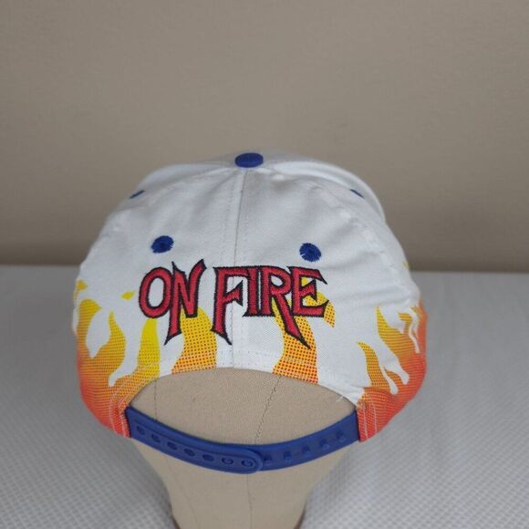 Vintage 90s UCLA Bruins Bears On Fire Snapback Cap Hat NCAA Flames - Picture 4 of 9